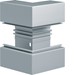 Buitenhoekstuk wandgoot Tehalit Hager BRA, buitenhoek aluminium voor goot 65x210 mm, natuurgeëloxeerd BRA652103ELN